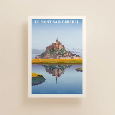 affiche-vintage-mont-saint-michel-impimvert-edition-fricker-france