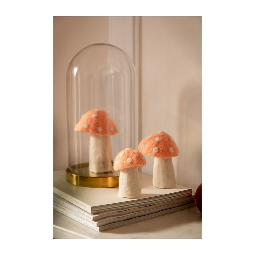 champignon-dotty-feutre-laine-blush-décoration-muskhane