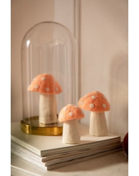 champignon-dotty-feutre-laine-blush-décoration-muskhane