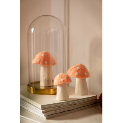 champignon-dotty-feutre-laine-blush-décoration-muskhane