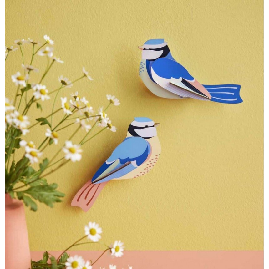 blue-tit-méange-bleu-oiseau-jardin-décoration-murale-carton-recyclé-studio-roof-europe