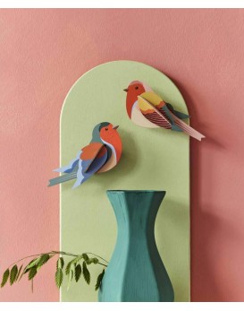 rouge-gorge-oiseau-jardin-décoration-murale-carton-recyclé-studio-roof-europe