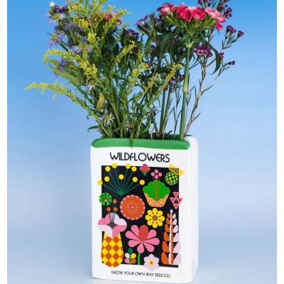 vase-céramique-peint-main-fleurs-wild-décoration-bando