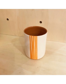 Tasse droite bandes de rayures