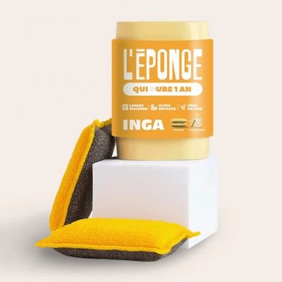 Eponge lavable Inga Jaune