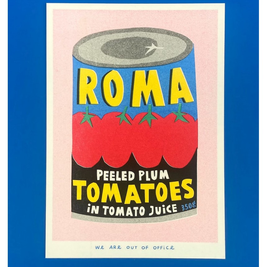 affiche-risographie-we-are-out-of-office-tomato-roma