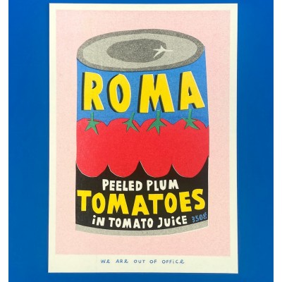 affiche-risographie-we-are-out-of-office-tomato-roma