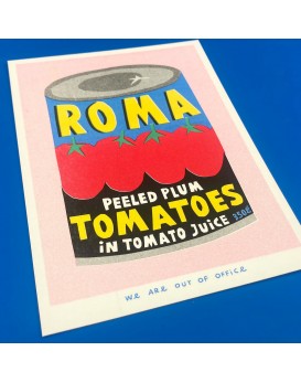 affiche-risographie-we-are-out-of-office-tomato-roma